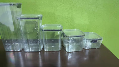 5 Sealed Kitchen Storage Jars Moisture-Proof